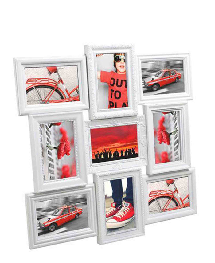 Urban Decor Multiple Picture Frame 9 in 1 - White