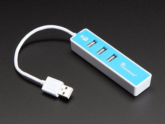 USB 2.0 WiFi Hub with 3 USB Ports by The Pi Hut - The Pi Hut