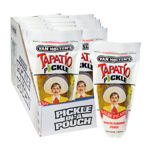 Van Holten's Tapatio Flavored Pickle Snack in a Pouch - 12 Count