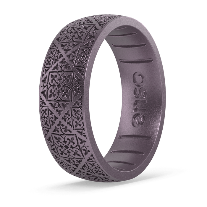 Etched Signature Silicone Ring - Velvet Lace
