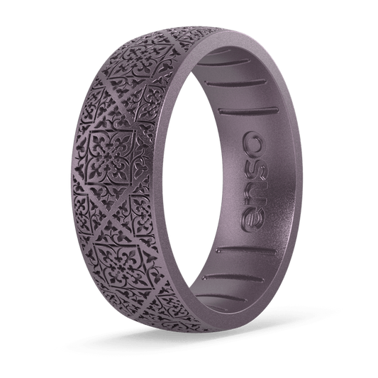 Etched Signature Silicone Ring - Velvet Lace
