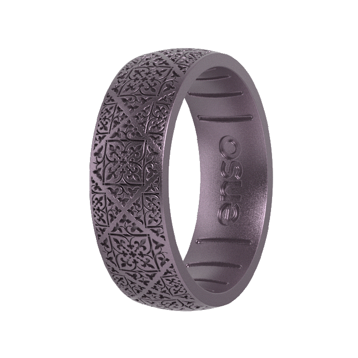 Etched Signature Silicone Ring - Velvet Lace
