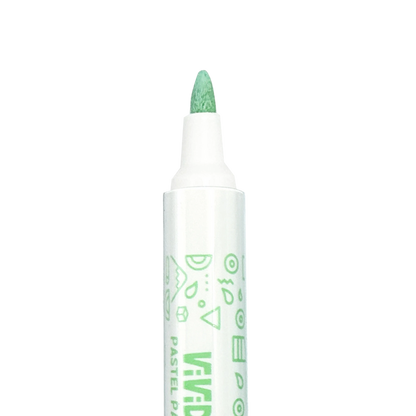 Close up of green Vivid Pop! Water Based Paint Markers - Pastel