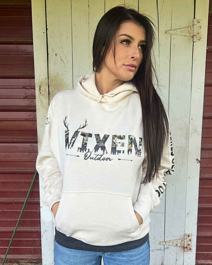 Vixen Huntress Pullover Hoodie - Natural - OFF-ROAD VIXENS CLOTHING CO.