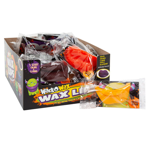 Wack O Wax Halloween 5 Flavor Sugar Lips Wax Candy - 24 Count