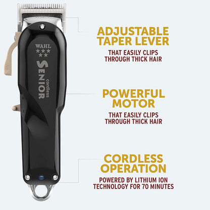 WAHL Professional 5 Star Series Cordless Senior Clipper with Adjustable Blade - 56416