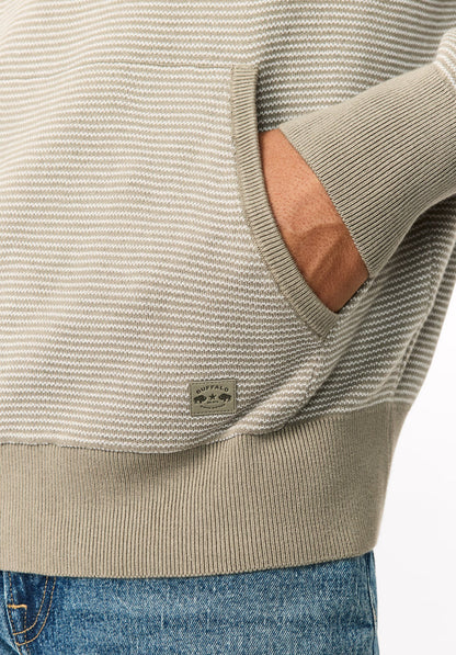 Wanto Men's Striped Sweater Hoodie, Ardent - BM24905