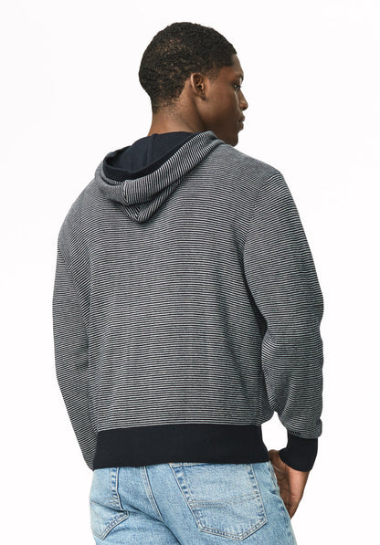 Wanto Men's Striped Sweater Hoodie, Whale - BM24905