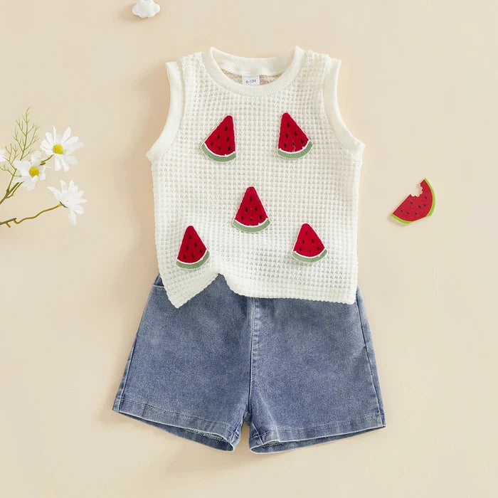 WATERMELON Waffle Knit Tank Top Outfit