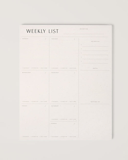 Weekly List Pad