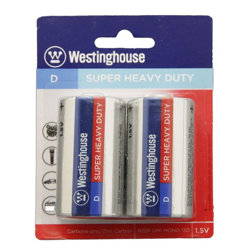 Westinghouse Super Heavy Duty Battery. Durable battery for a wide range of appliances - R20PBP2 MEGA
