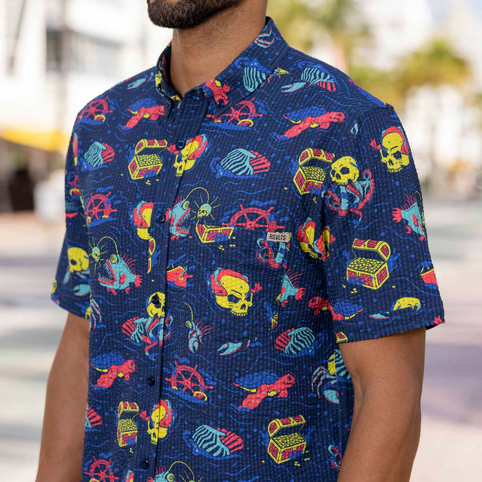 RSVLTS RSVLTS Short Sleeve Shirt What Lies Beneath – Stretch Seersucker Short Sleeve Shirt What Lies Beneath – Stretch Seersucker Short Sleeve Shirt