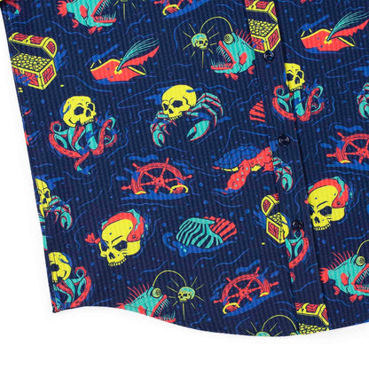 RSVLTS RSVLTS Short Sleeve Shirt What Lies Beneath – Stretch Seersucker Short Sleeve Shirt What Lies Beneath – Stretch Seersucker Short Sleeve Shirt