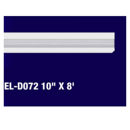 White Baseboard Moulding  6-Inch  x 8 feet Common moldings fastened where walls meet floors, protects the wall from furniture, kicks- EL-D069 Mega