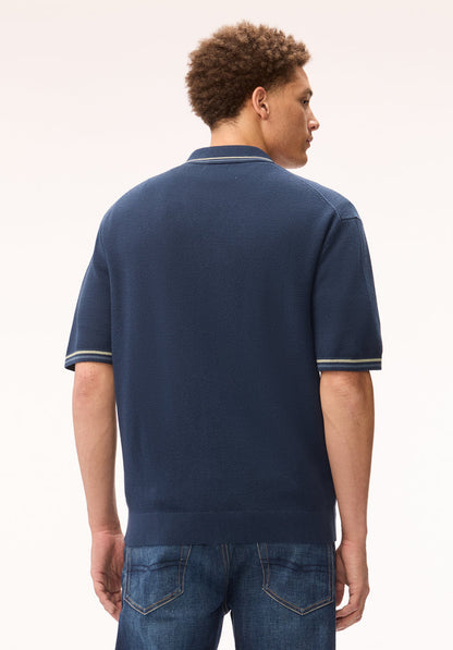 Buffalo Men Sweaters Navy Knit Sweaters Textured Knit Relaxed Fit