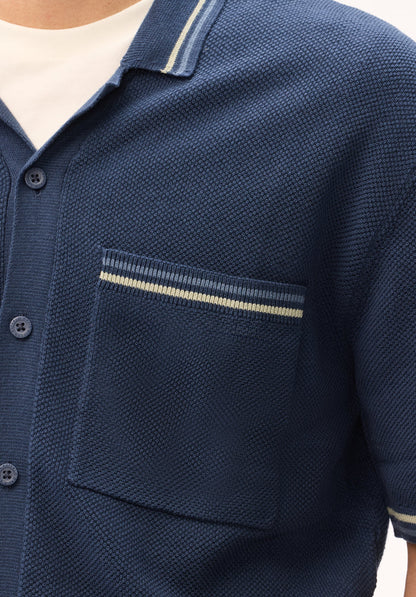 Buffalo Men Sweaters Navy Knit Sweaters Textured Knit Relaxed Fit