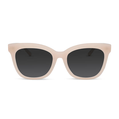 diff eyewear featuring the winston cateye prescription sunglasses with a milky blush frame front view