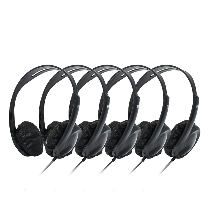 Wired On-Ear Headphones 5 Pack