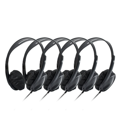 Wired On-Ear Headphones 5 Pack