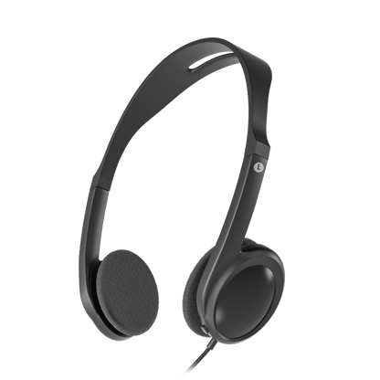 Wired on ear headphones for school classroom students