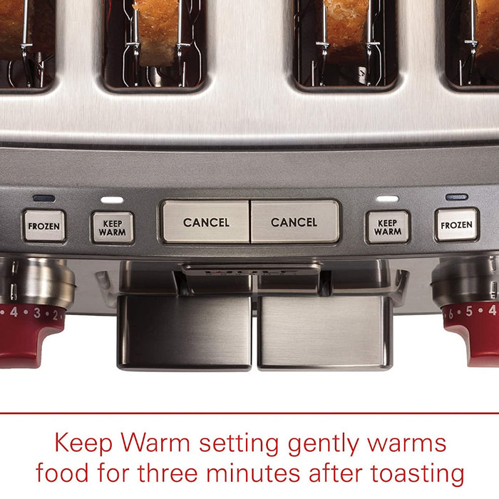 WOLF Gourmet 4-Slice Extra-Wide Slot Toaster - Factory serviced with 1 year warranty - WGTR104S