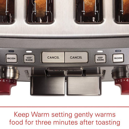 WOLF Gourmet 4-Slice Extra-Wide Slot Toaster - Factory serviced with 1 year warranty - WGTR104S