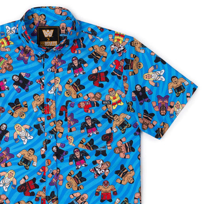 RSVLTS XS WWE WWE "Big Shots Legends" – KUNUFLEX Short Sleeve Shirt WWE "Big Shots Legends" – KUNUFLEX Short Sleeve Shirt