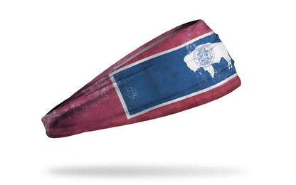 Wyoming Flag - Grunge Big Bang Lite Headband - View 1