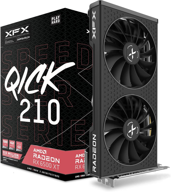 XFX Speedster QICK210 Radeon RX 6500XT Black Gaming Graphics Card With 4GB GDDR6 HDMI AMD RDNA 2 RX65XT4DBDQ