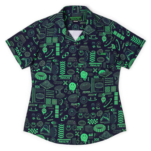 RSVLTS XS RSVLTS Women's Short Sleeve Shirt Y2K Retro Pack "World Wide Widgets" – Women's KUNUFLEX Short Sleeve Shirt Y2K Retro Pack "World Wide Widgets" – Women's KUNUFLEX Short Sleeve Shirt