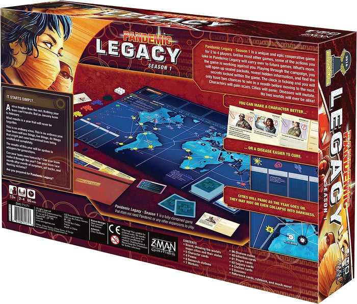 ZMan Pandemic Legacy Season 1 Red Edition Board Game
